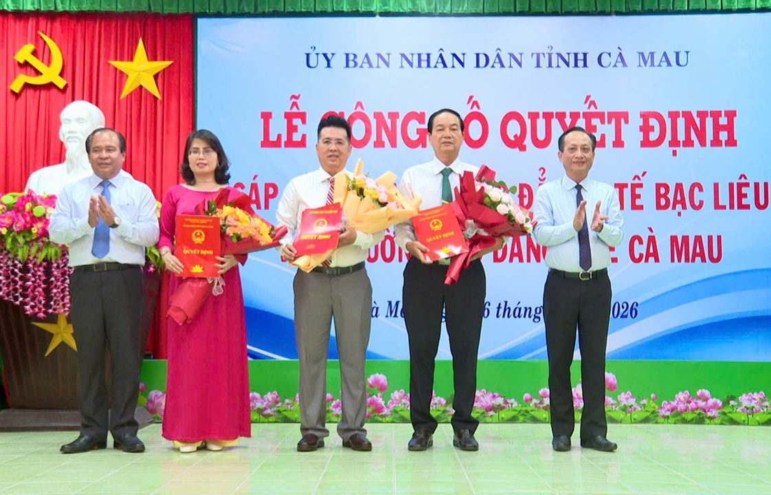 Lễ công bố Quyết định sáp nhập Trường Cao đẳng Y tế Bạc Liêu vào Trường Cao đẳng Y tế Cà Mau Lễ công bố Quyết định sáp nhập Trường Cao đẳng Y tế Bạc Liêu vào Trường Cao đẳng Y tế Cà Mau